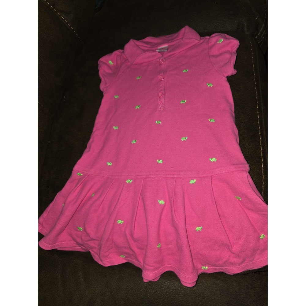Gymboree tennis match pink turtle dress size 5t
